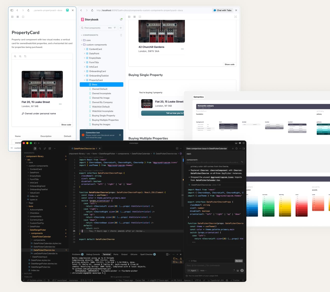 Capcom design system library in Figma: components and variables