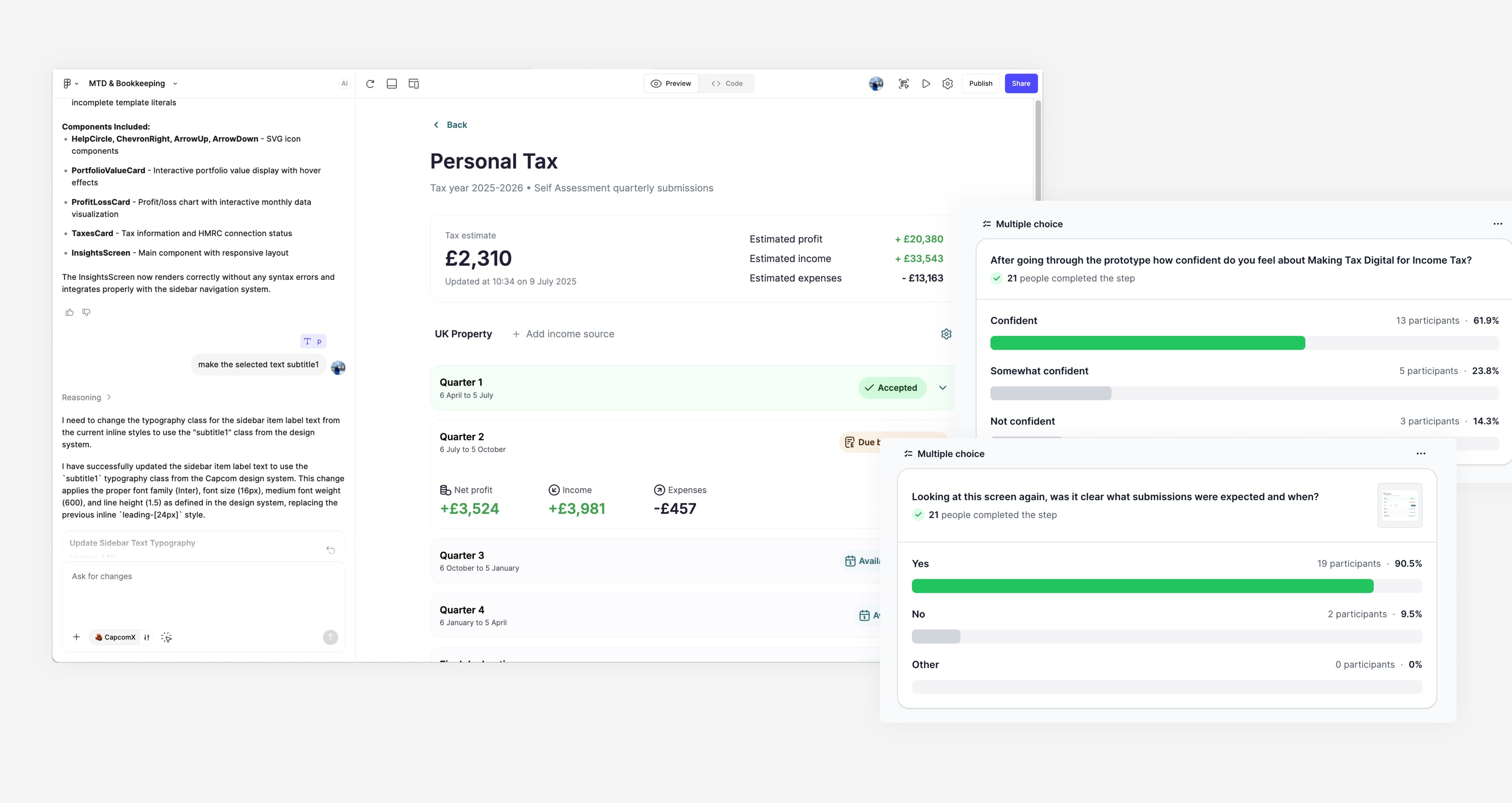 User testing the Making Tax Digital prototype