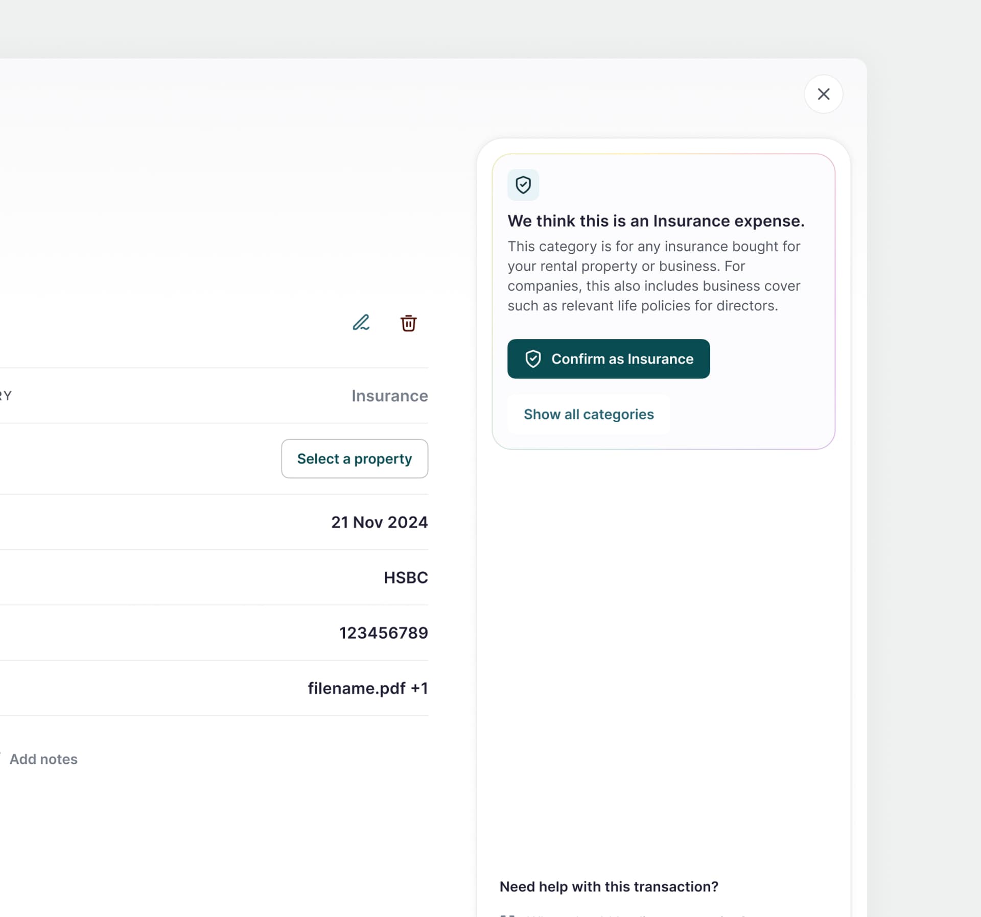 GetGround AI dynamic UI panel