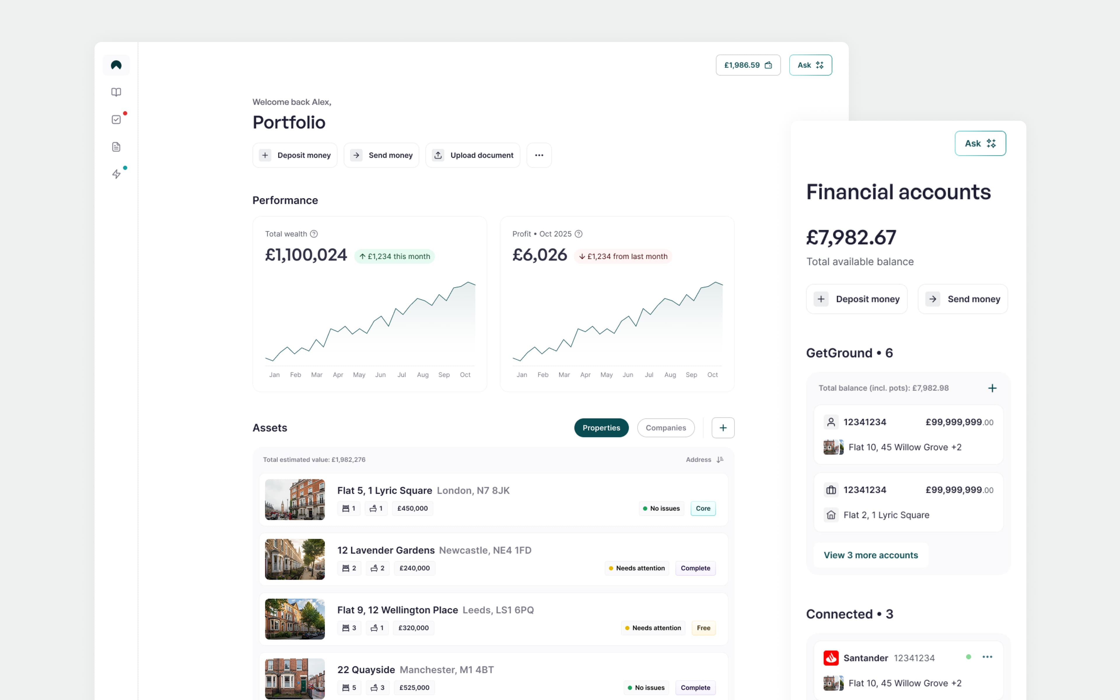 GetGround Platform Refresh overview showing before and after UI designs