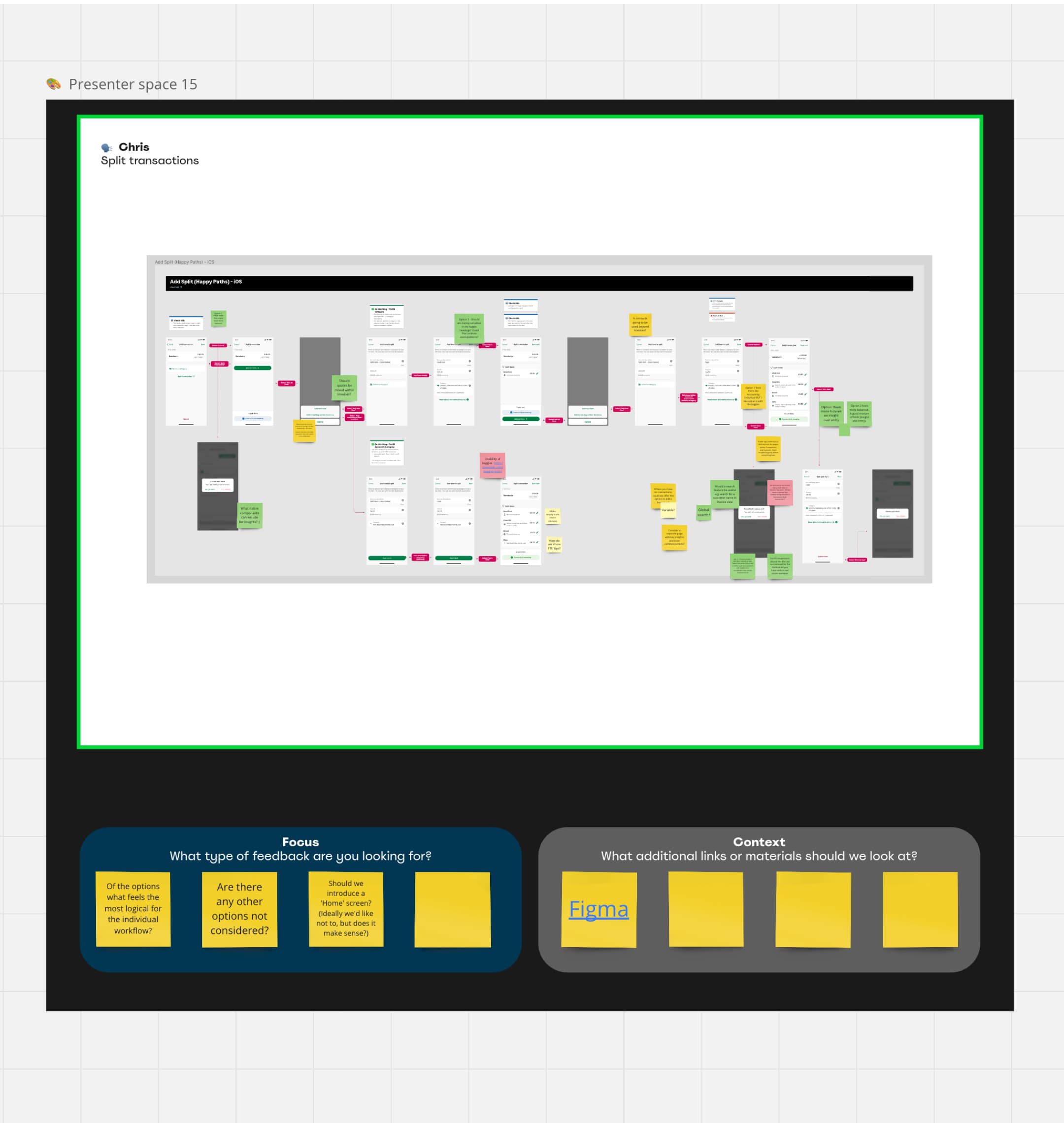 Designer and developer feedback sessions