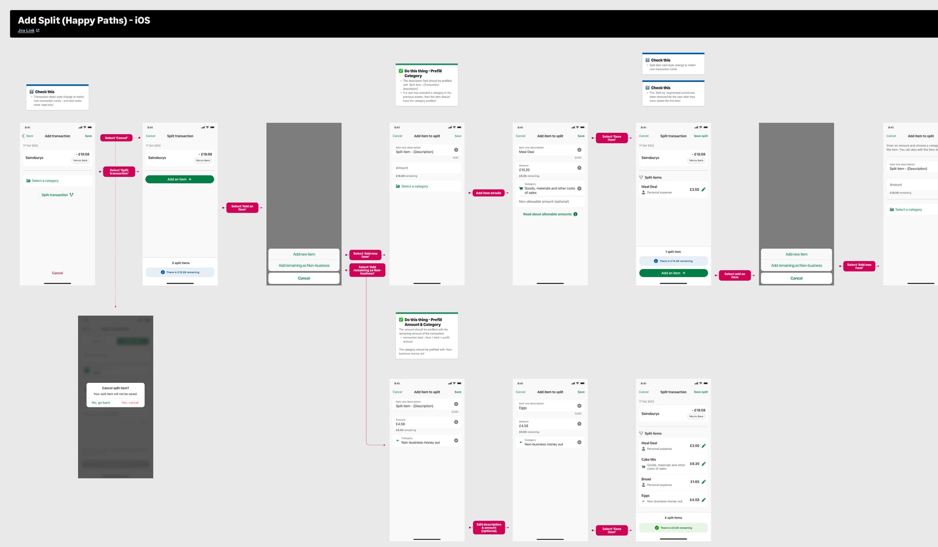 Final split transaction UI